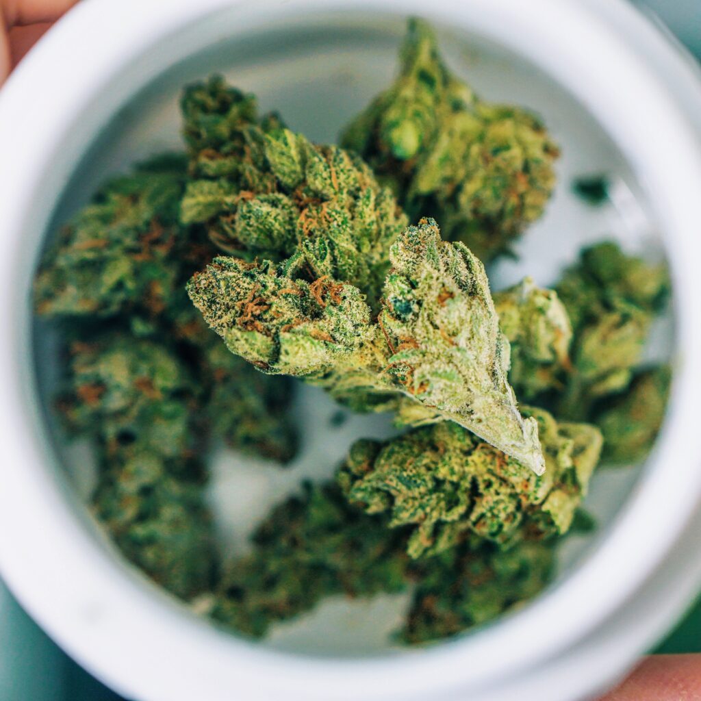 delicious cannabis nuggets in a medical jar
