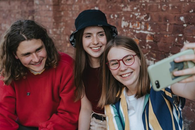 Teenagers discussing medical marijuana